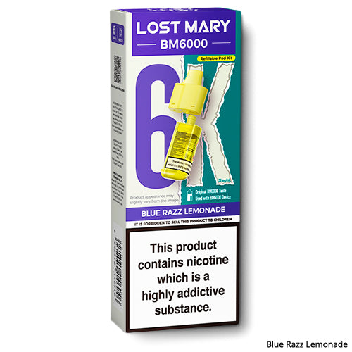 Lost Mary BM6000 Prefilled Pods Blue Razz Lemonade