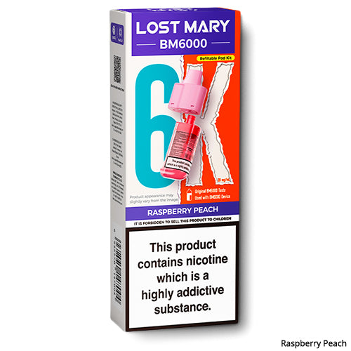 Lost Mary BM6000 Prefilled Pods Raspberry Peach