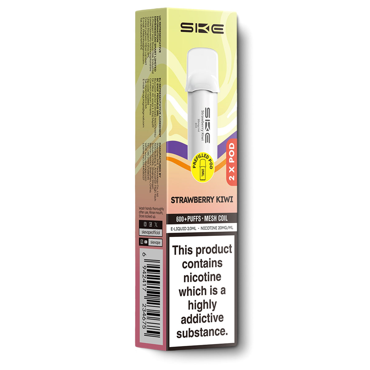 SKE 600 Pro Pods Strawberry Kiwi