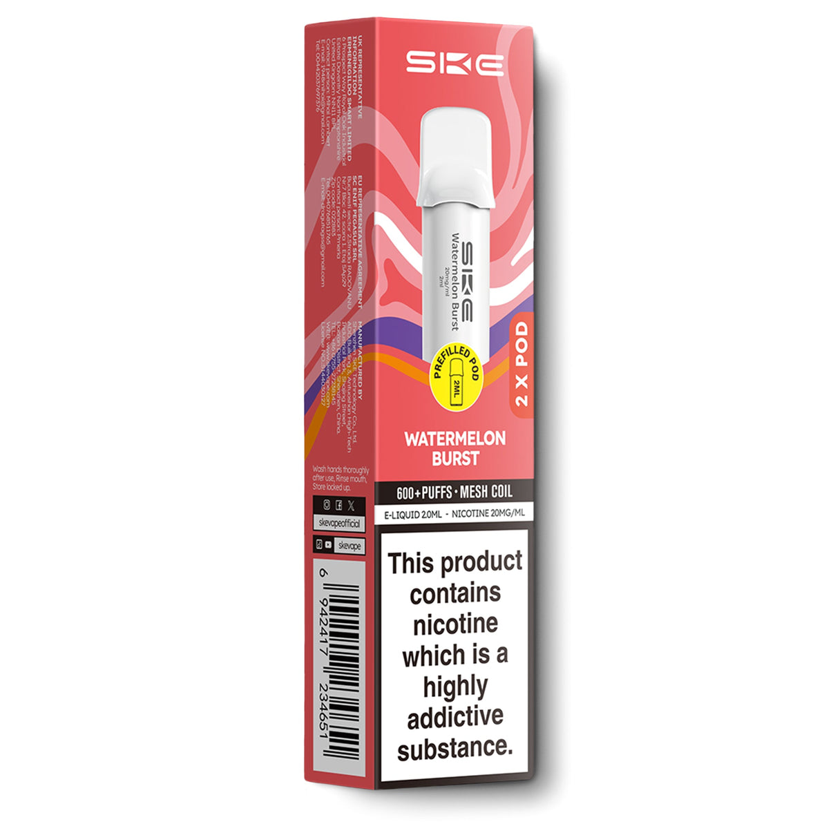 SKE 600 Pro Pods Watermelon Burst