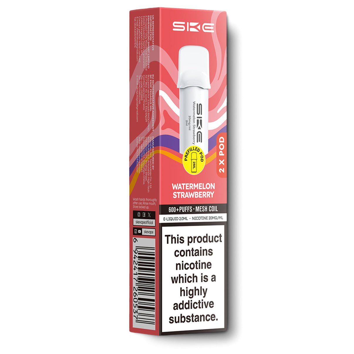 SKE 600 Pro Pods Watermelon Strawberry