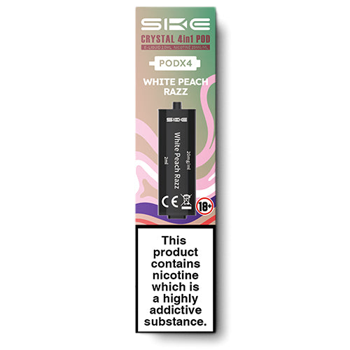 SKE Crystal 2400 Pods White Peach Razz