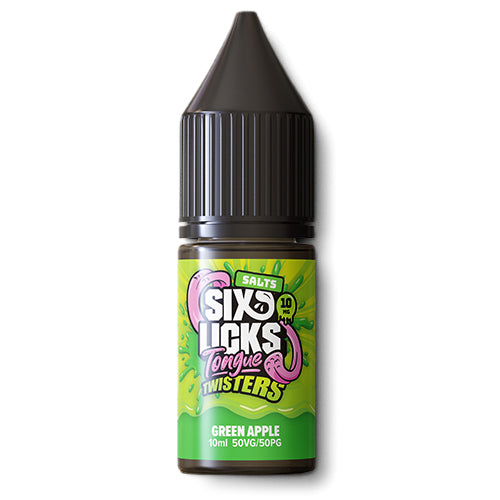 Six Licks Tongue Twisters Green Apple Salts